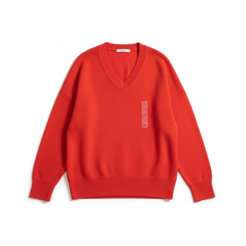 On 34th Women's Red V-Neck Dropped-Shoulder Sweater, MACY'S! New! Size XL - Picture 6 of 10